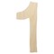 Number 1 One Cute Typewriter Font Unfinished Wood Shape Piece Cutout for DIY Craft Projects